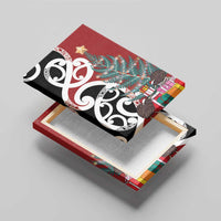 New Zealand Silver Fern Christmas Tree Canvas Wall Art Meri Kirihimete - Polynesian Pride