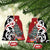 New Zealand Silver Fern Christmas Tree Ceramic Ornament Meri Kirihimete - Polynesian Pride