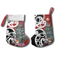 New Zealand Silver Fern Christmas Tree Christmas Stocking Meri Kirihimete - Polynesian Pride