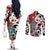 New Zealand Silver Fern Christmas Tree Couples Matching Off The Shoulder Long Sleeve Dress and Long Sleeve Button Shirt Meri Kirihimete - Polynesian Pride