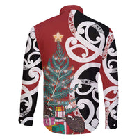 New Zealand Silver Fern Christmas Tree Family Matching Long Sleeve Bodycon Dress and Hawaiian Shirt Meri Kirihimete - Polynesian Pride