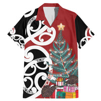 New Zealand Silver Fern Christmas Tree Family Matching Mermaid Dress and Hawaiian Shirt Meri Kirihimete - Polynesian Pride