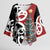 New Zealand Silver Fern Christmas Tree Kimono Sleeve Blouse Meri Kirihimete - Polynesian Pride