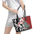 New Zealand Silver Fern Christmas Tree Leather Tote Bag Meri Kirihimete - Polynesian Pride