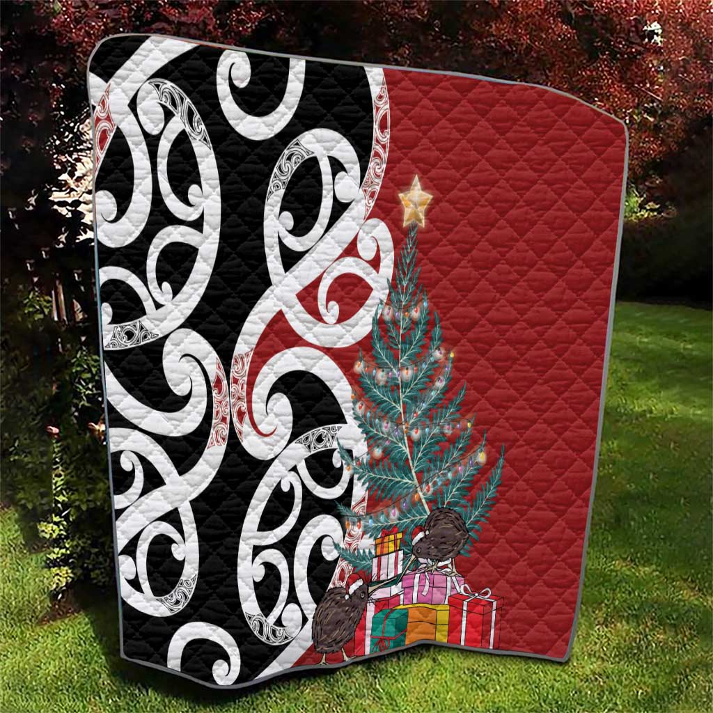 New Zealand Silver Fern Christmas Tree Quilt Meri Kirihimete - Polynesian Pride