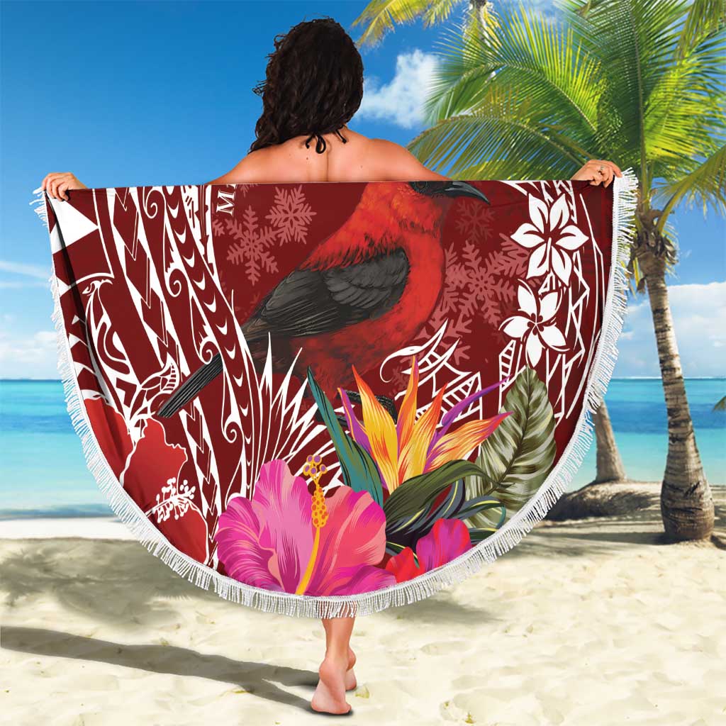Personalized Samoa Meri Krisimasi Beach Blanket Segasegamau'u Mix Siapo