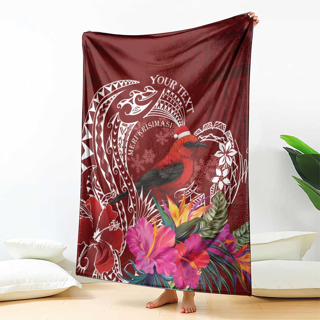 Personalized Samoa Meri Krisimasi Blanket Segasegamau'u Mix Siapo LT7 - Polynesian Pride