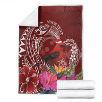 Personalized Samoa Meri Krisimasi Blanket Segasegamau'u Mix Siapo LT7 - Polynesian Pride