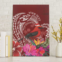 Personalized Samoa Meri Krisimasi Canvas Wall Art Segasegamau'u Mix Siapo LT7 Without Frame Red - Polynesian Pride