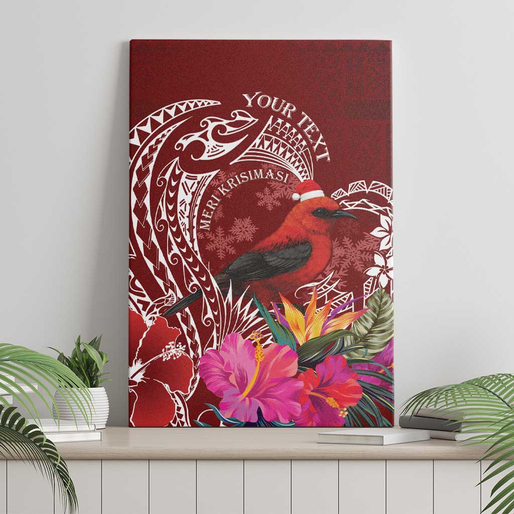 Personalized Samoa Meri Krisimasi Canvas Wall Art Segasegamau'u Mix Siapo LT7 - Polynesian Pride