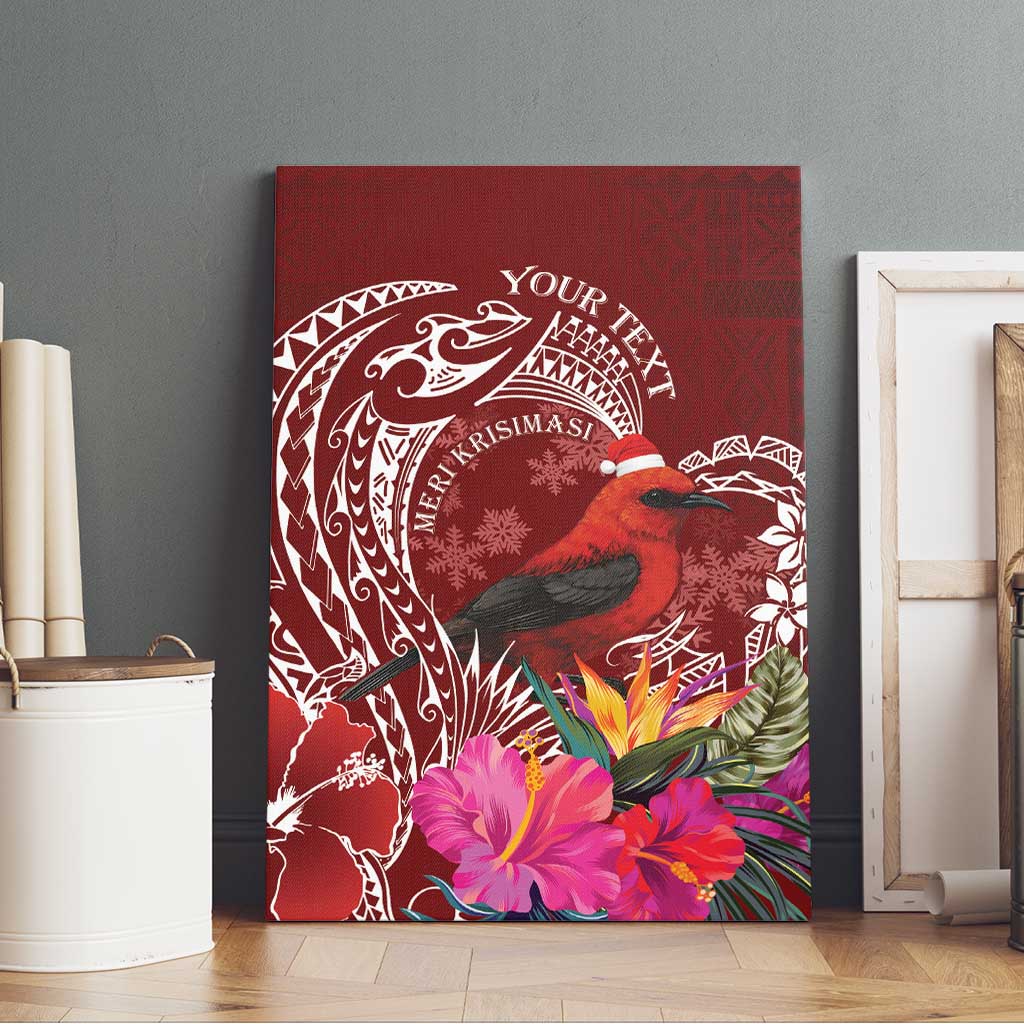 Personalized Samoa Meri Krisimasi Canvas Wall Art Segasegamau'u Mix Siapo LT7 - Polynesian Pride
