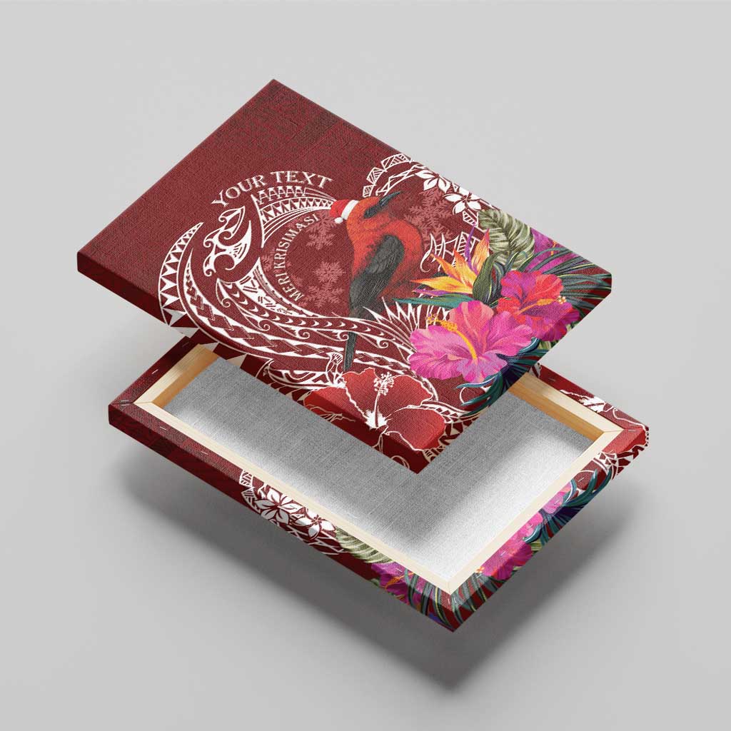 Personalized Samoa Meri Krisimasi Canvas Wall Art Segasegamau'u Mix Siapo LT7 - Polynesian Pride