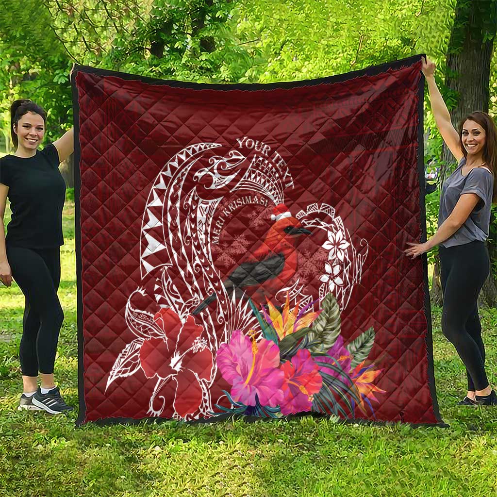 Personalized Samoa Meri Krisimasi Quilt Segasegamau'u Mix Siapo LT7 - Polynesian Pride