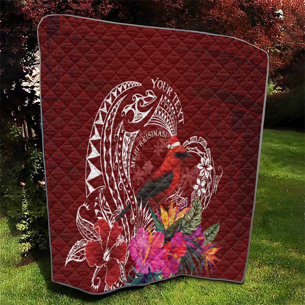 Personalized Samoa Meri Krisimasi Quilt Segasegamau'u Mix Siapo LT7 - Polynesian Pride