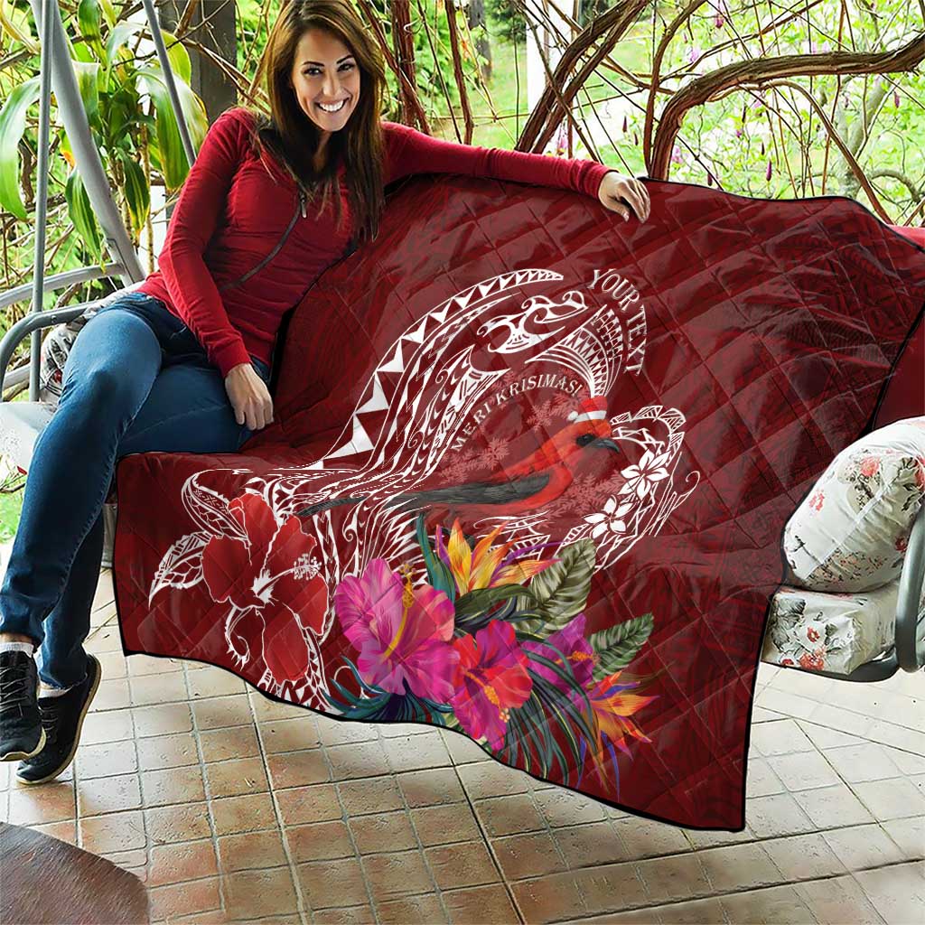 Personalized Samoa Meri Krisimasi Quilt Segasegamau'u Mix Siapo LT7 - Polynesian Pride