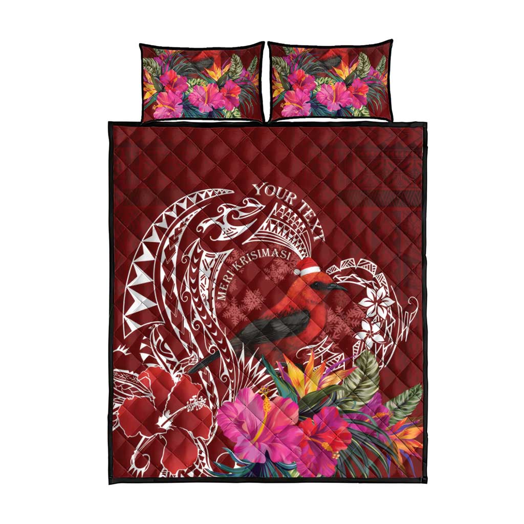 Personalized Samoa Meri Krisimasi Quilt Bed Set Segasegamau'u Mix Siapo LT7 - Polynesian Pride
