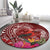 Personalized Samoa Meri Krisimasi Round Carpet Segasegamau'u Mix Siapo