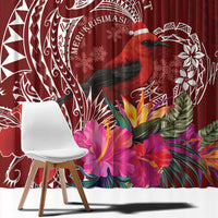 Personalized Samoa Meri Krisimasi Window Curtain Segasegamau'u Mix Siapo LT7 - Polynesian Pride