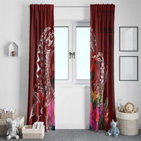 Personalized Samoa Meri Krisimasi Window Curtain Segasegamau'u Mix Siapo LT7 - Polynesian Pride