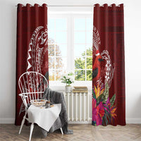 Personalized Samoa Meri Krisimasi Window Curtain Segasegamau'u Mix Siapo LT7 - Polynesian Pride