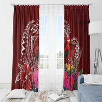 Personalized Samoa Meri Krisimasi Window Curtain Segasegamau'u Mix Siapo LT7 - Polynesian Pride