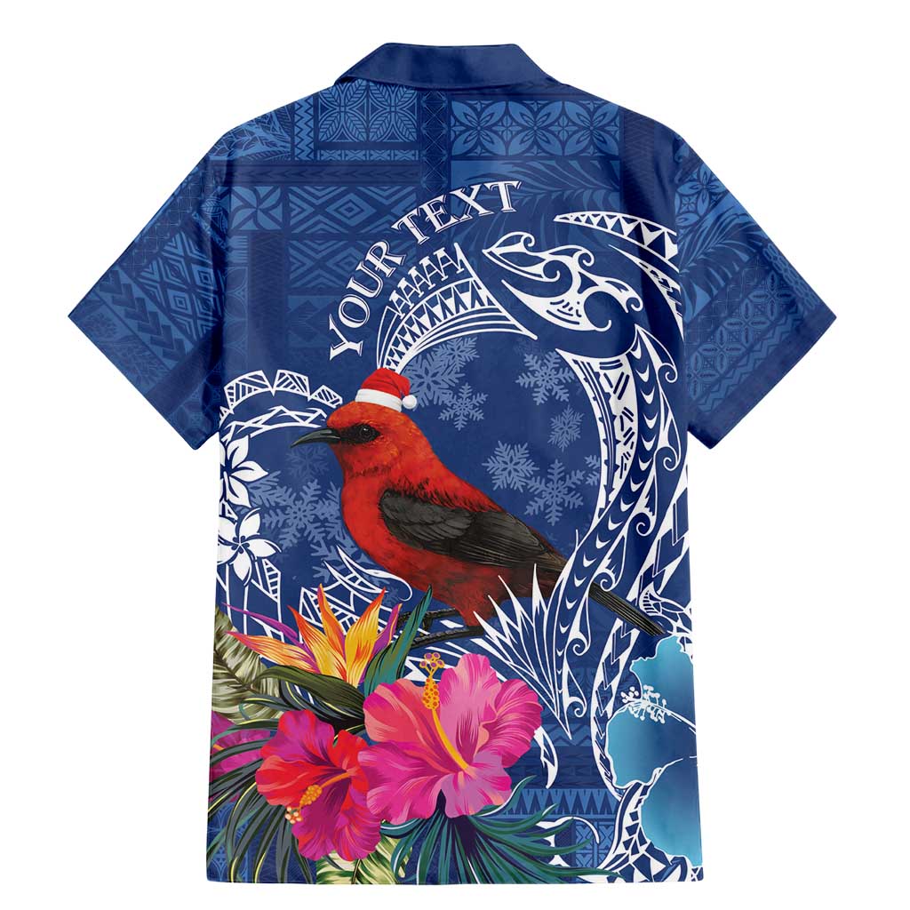 Personalized Samoa Christmas Family Matching Mermaid Dress and Hawaiian Shirt Cardinal Honeyeater Mix Siapo