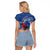 Personalized Samoa Christmas Raglan Cropped T Shirt Cardinal Honeyeater Mix Siapo