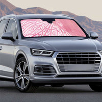 Breast Cancer Awareness Maori Auto Sun Shade Kia Kaha Kia Maia Kia Manawanui - Polynesian Pride