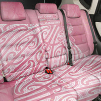 Breast Cancer Awareness Maori Back Car Seat Cover Kia Kaha Kia Maia Kia Manawanui - Polynesian Pride
