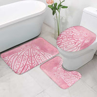 Breast Cancer Awareness Maori Bathroom Set Kia Kaha Kia Maia Kia Manawanui - Polynesian Pride