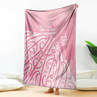 Breast Cancer Awareness Maori Blanket Kia Kaha Kia Maia Kia Manawanui - Polynesian Pride