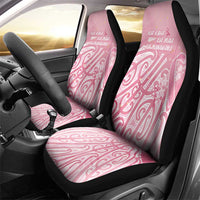 Breast Cancer Awareness Maori Car Seat Cover Kia Kaha Kia Maia Kia Manawanui - Polynesian Pride