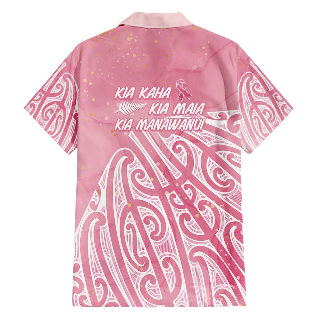 Breast Cancer Awareness Maori Family Matching Tank Maxi Dress and Hawaiian Shirt Kia Kaha Kia Maia Kia Manawanui - Polynesian Pride