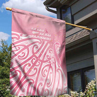 Breast Cancer Awareness Maori Garden Flag Kia Kaha Kia Maia Kia Manawanui - Polynesian Pride