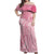 Breast Cancer Awareness Maori Off Shoulder Maxi Dress Kia Kaha Kia Maia Kia Manawanui - Polynesian Pride