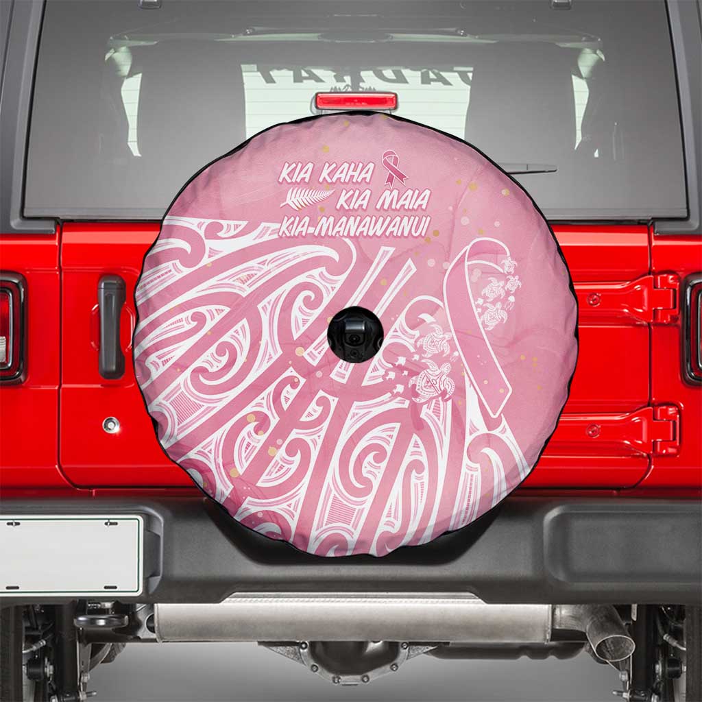 Breast Cancer Awareness Maori Spare Tire Cover Kia Kaha Kia Maia Kia Manawanui - Polynesian Pride