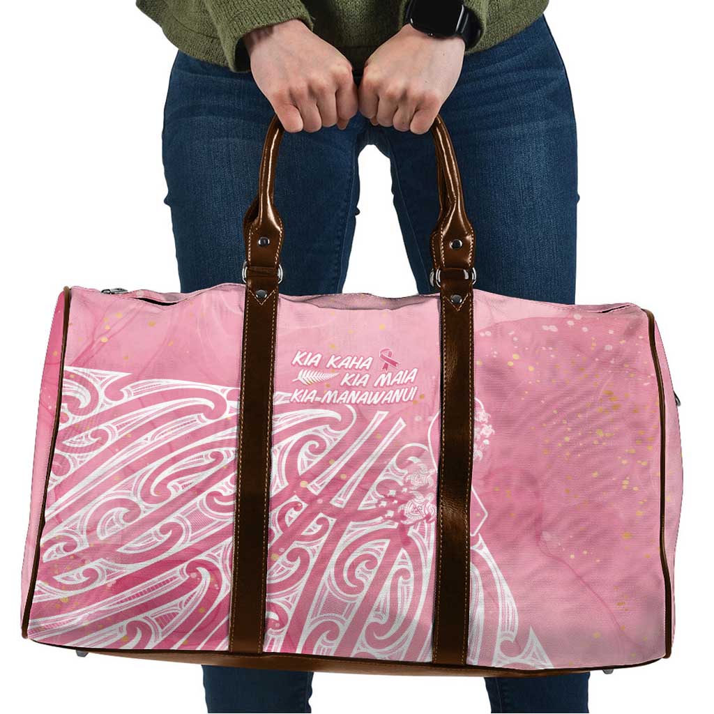 Breast Cancer Awareness Maori Travel Bag Kia Kaha Kia Maia Kia Manawanui - Polynesian Pride