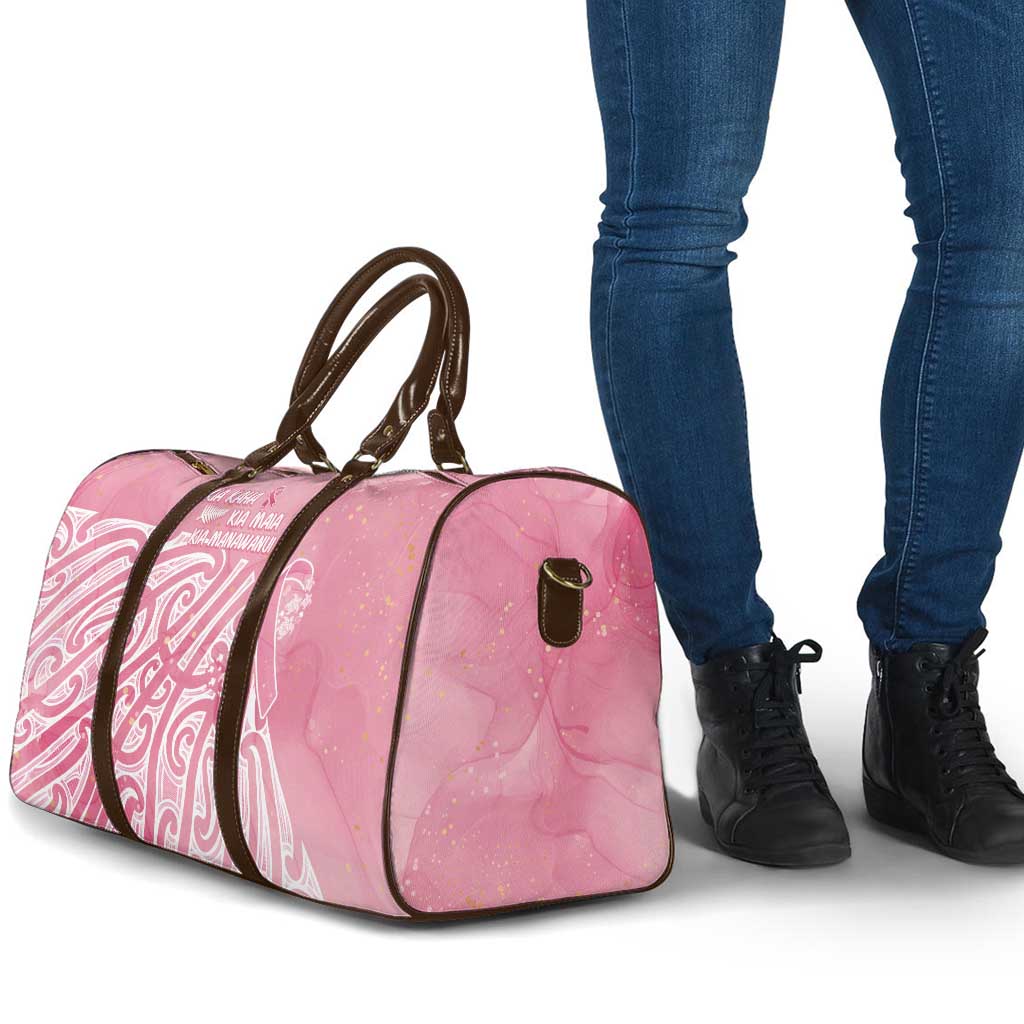 Breast Cancer Awareness Maori Travel Bag Kia Kaha Kia Maia Kia Manawanui - Polynesian Pride