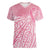 Breast Cancer Awareness Maori Women V-Neck T-Shirt Kia Kaha Kia Maia Kia Manawanui - Polynesian Pride