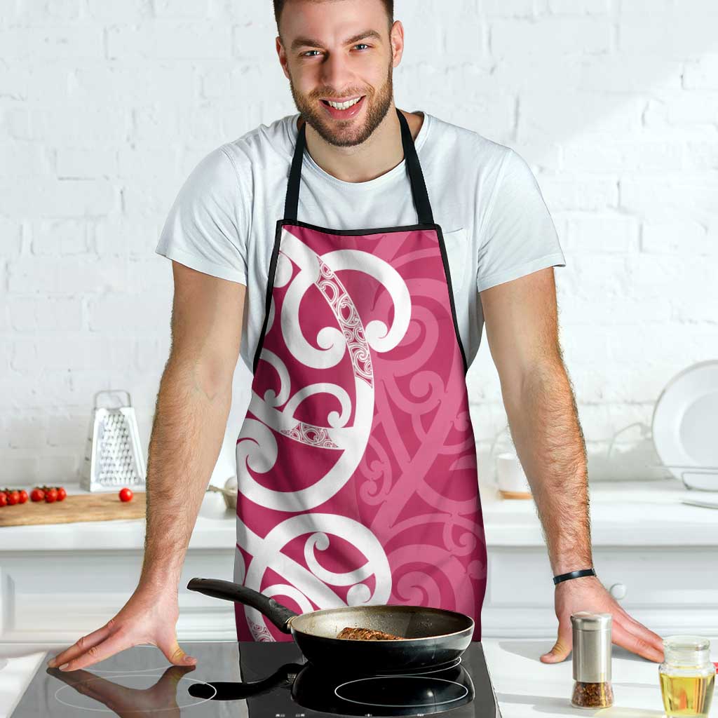 Breast Cancer Awareness Maori Apron Koru Kowhaiwhai - Polynesian Pride