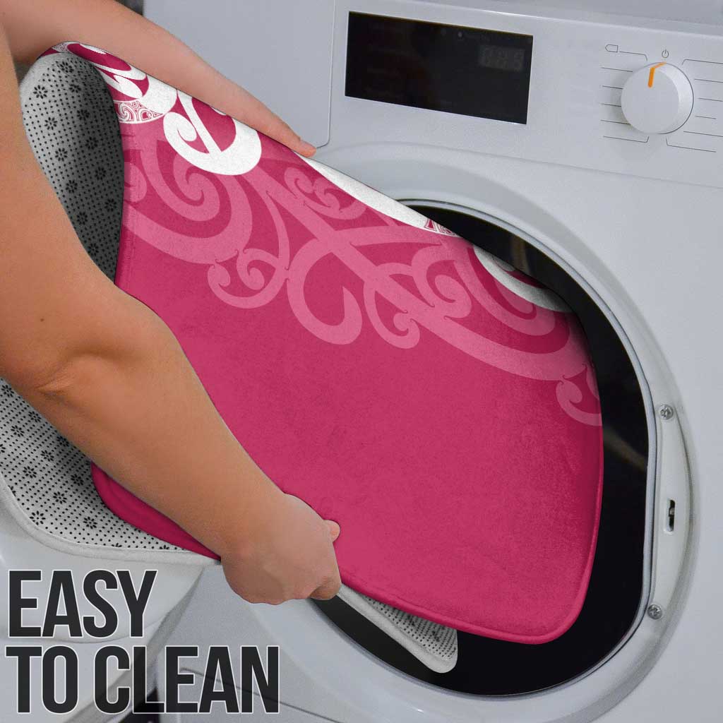 Breast Cancer Awareness Maori Bathroom Set Koru Kowhaiwhai - Polynesian Pride