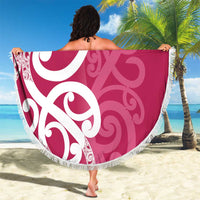 Breast Cancer Awareness Maori Beach Blanket Koru Kowhaiwhai - Polynesian Pride