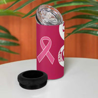 Breast Cancer Awareness Maori 4 in 1 Can Cooler Tumbler Koru Kowhaiwhai - Polynesian Pride