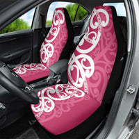 Breast Cancer Awareness Maori Car Seat Cover Koru Kowhaiwhai - Polynesian Pride