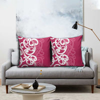 Breast Cancer Awareness Maori Pillow Cover Koru Kowhaiwhai - Polynesian Pride