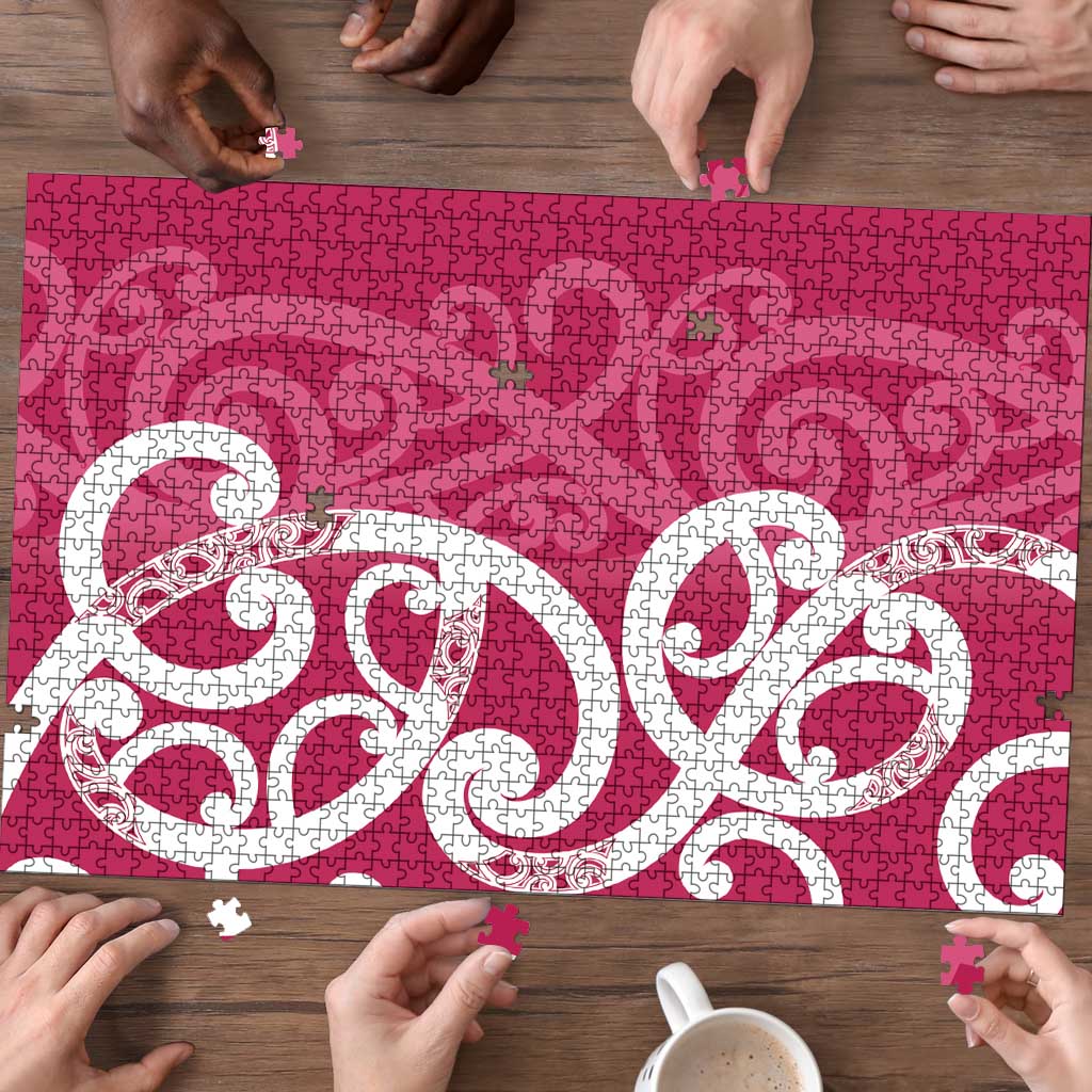 Breast Cancer Awareness Maori Puzzle Koru Kowhaiwhai - Polynesian Pride