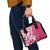Breast Cancer Awareness Maori Shoulder Handbag Koru Kowhaiwhai - Polynesian Pride