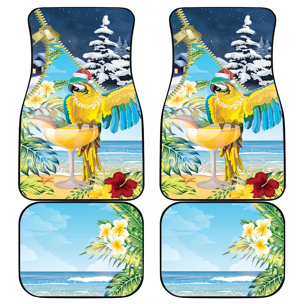 Funny Tropical Christmas Car Mats Tis The Season To Get Tipsy
