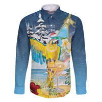 Funny Tropical Christmas Family Matching Summer Maxi Dress and Hawaiian Shirt Tis The Season To Get Tipsy LT7 Dad's Shirt - Long Sleeve Colorful - Polynesian Pride