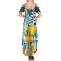 Funny Tropical Christmas Family Matching Summer Maxi Dress and Hawaiian Shirt Tis The Season To Get Tipsy LT7 - Polynesian Pride